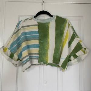 Free People, We The Free Patched Stripe tee.